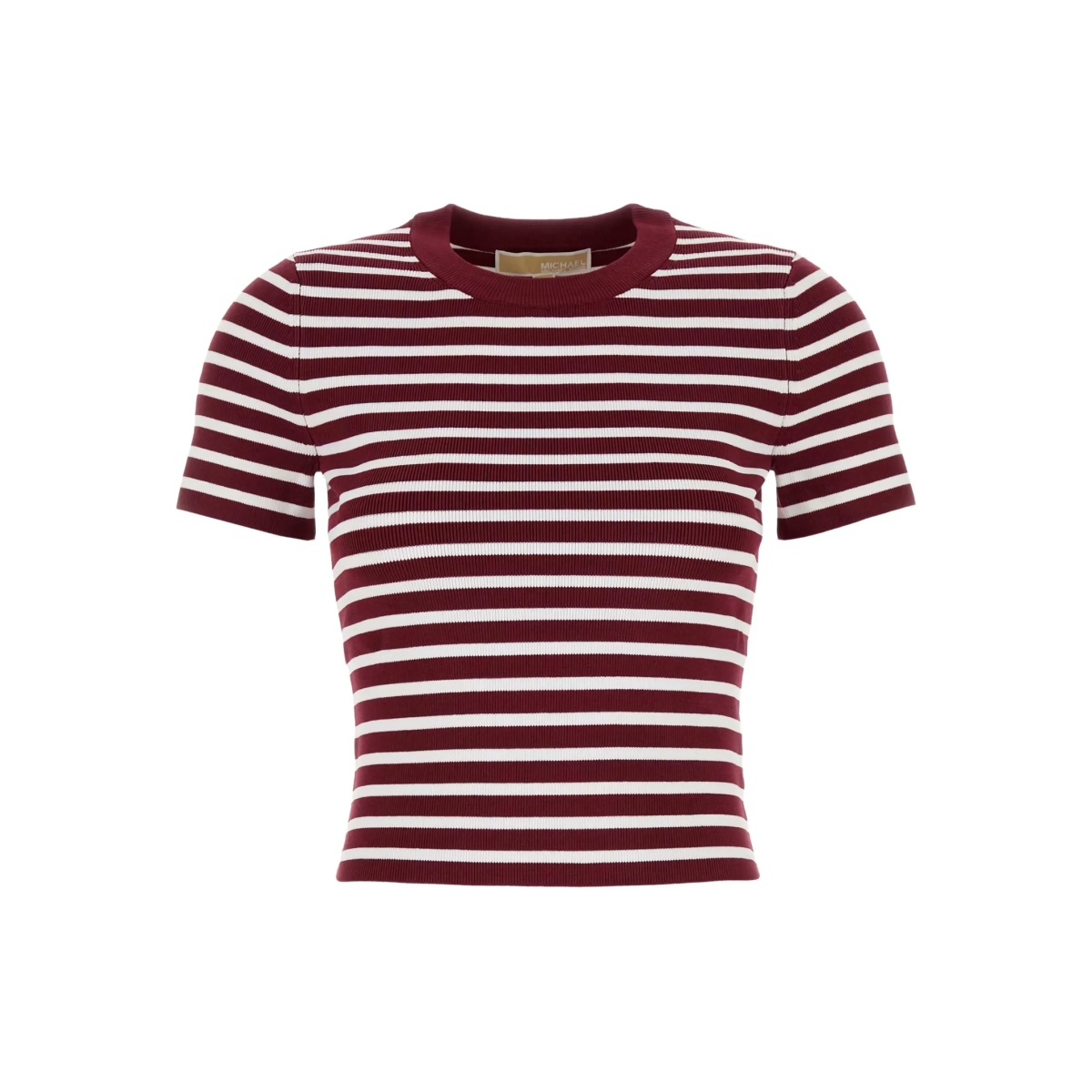 stripe rib-knit t-shirt