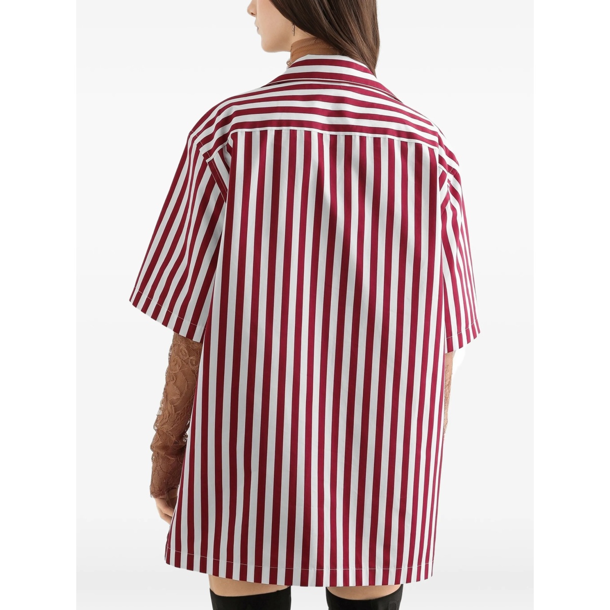 striped chest-pocket shirt - Img 4