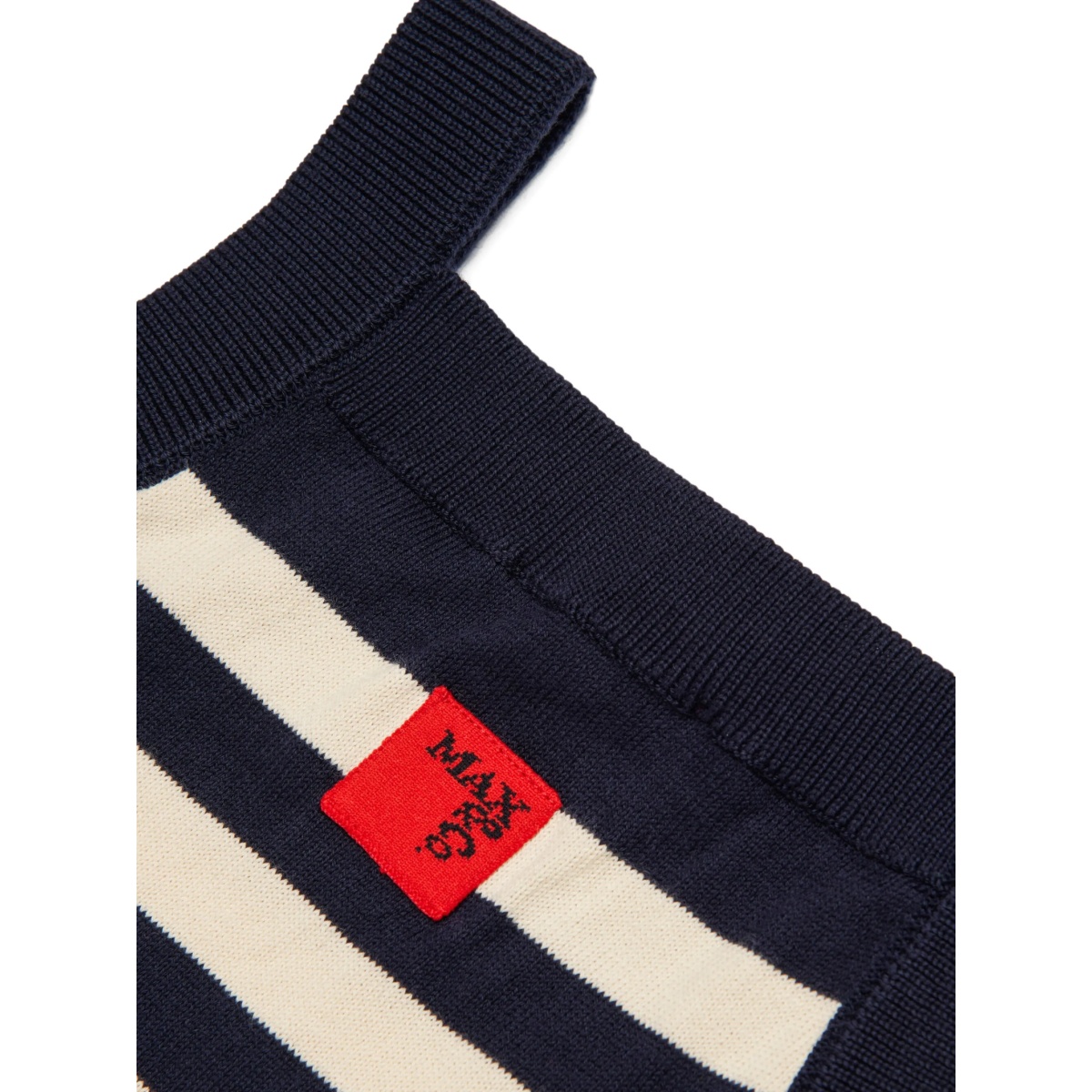 striped logo-detail knitted top - Img 3