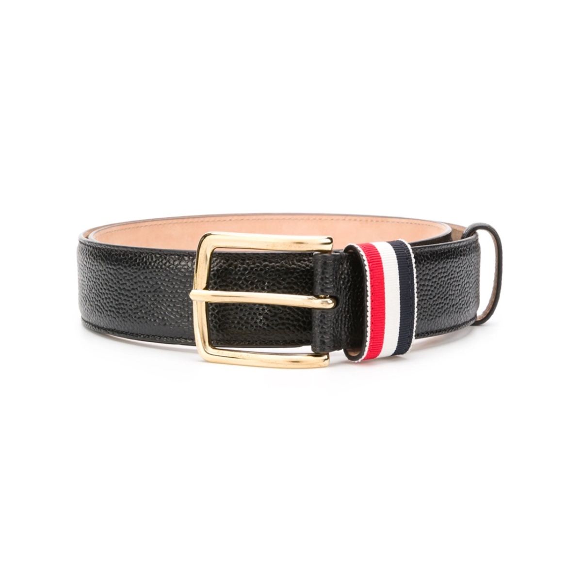 striped loop pebbled belt