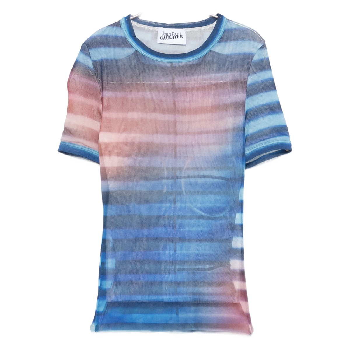 striped mesh top