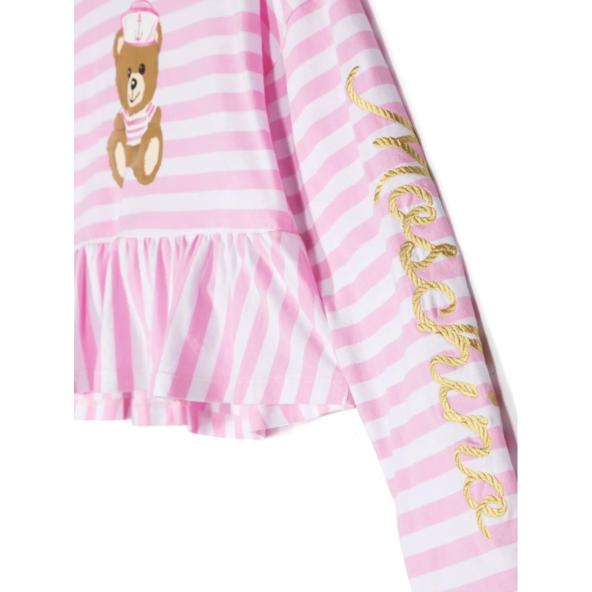 striped sailor-teddy peplum top - Img 3
