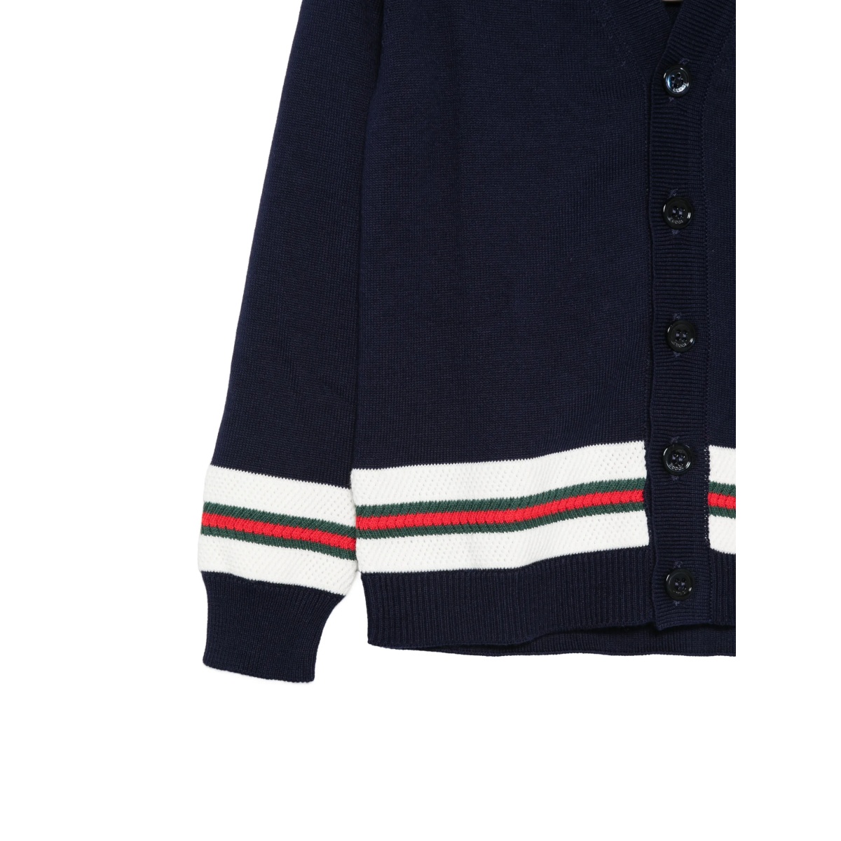 striped V-neck cardigan - Img 3