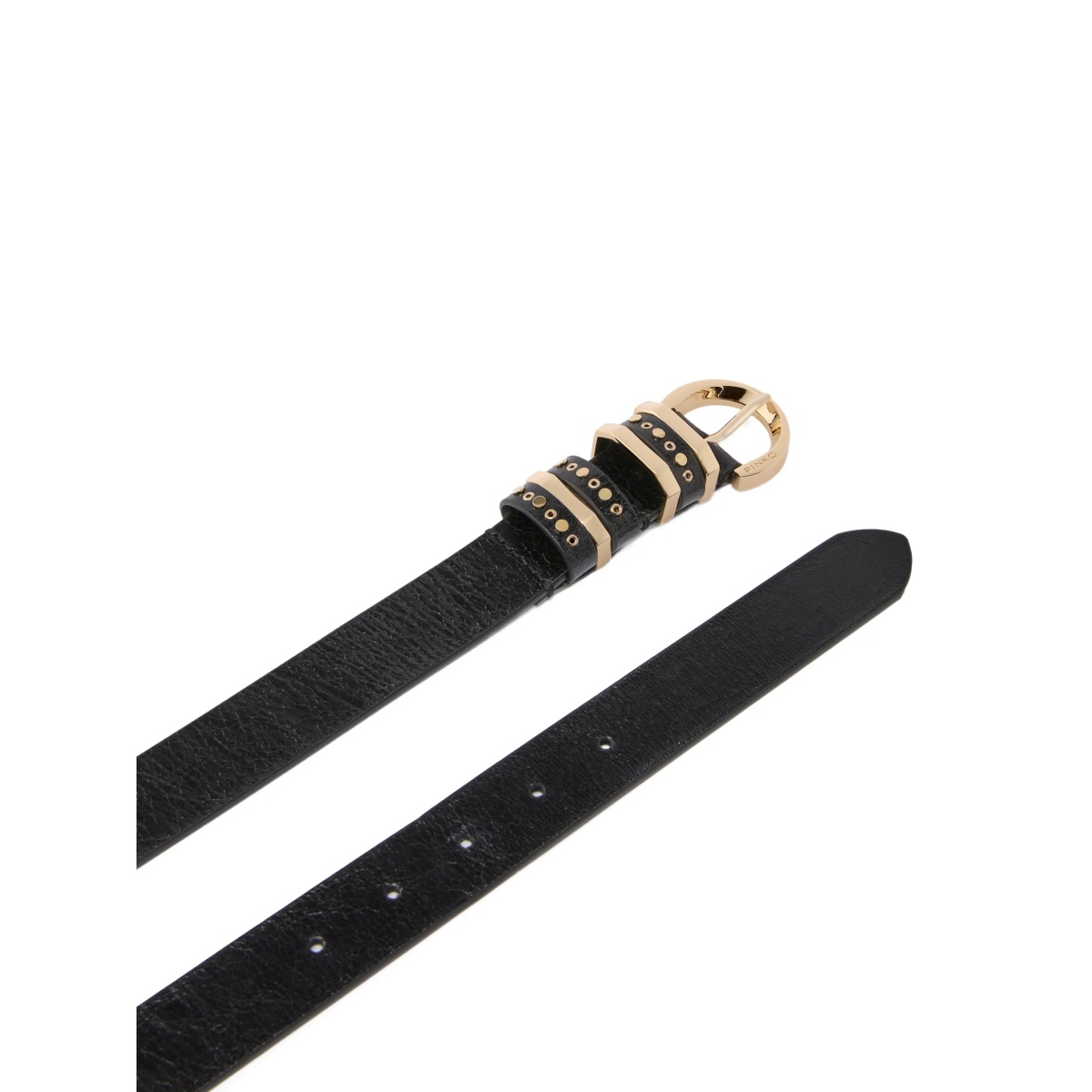 studded buckle leather belt - Img 3