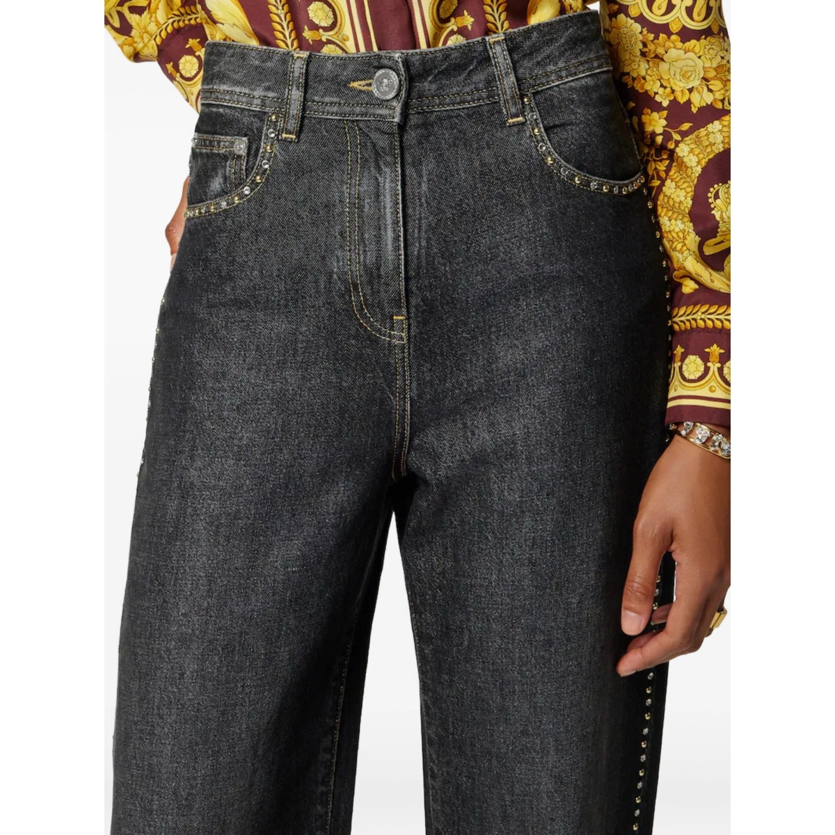 studded denim trousers - Img 5