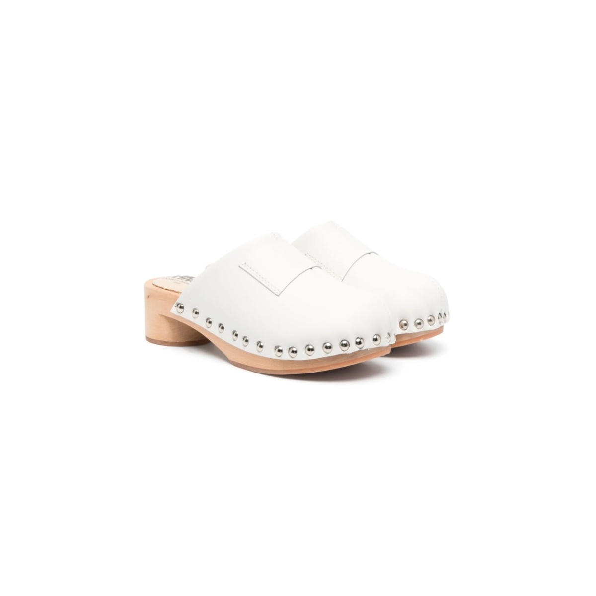 studded leather clogs