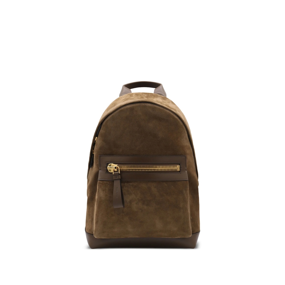 suede zip backpack