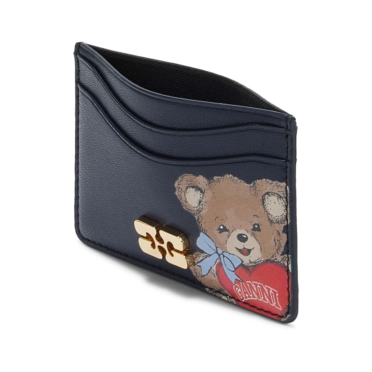 teddy appliqué-logo cardholder - Img 3