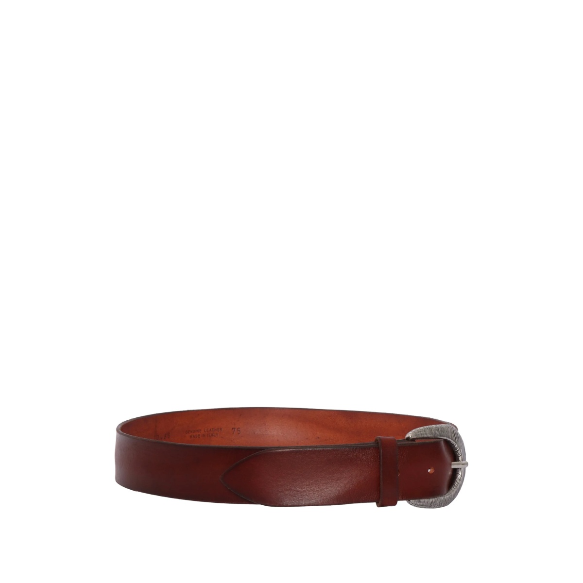 textured buckle leather belt - Img 2