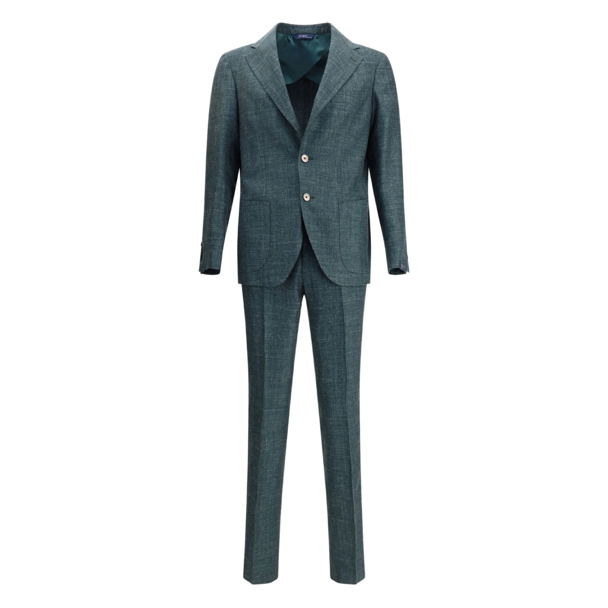 textured two-button suit