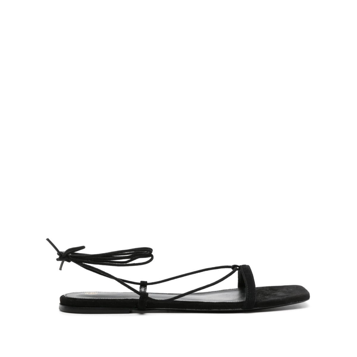 tie-fastening suede sandals