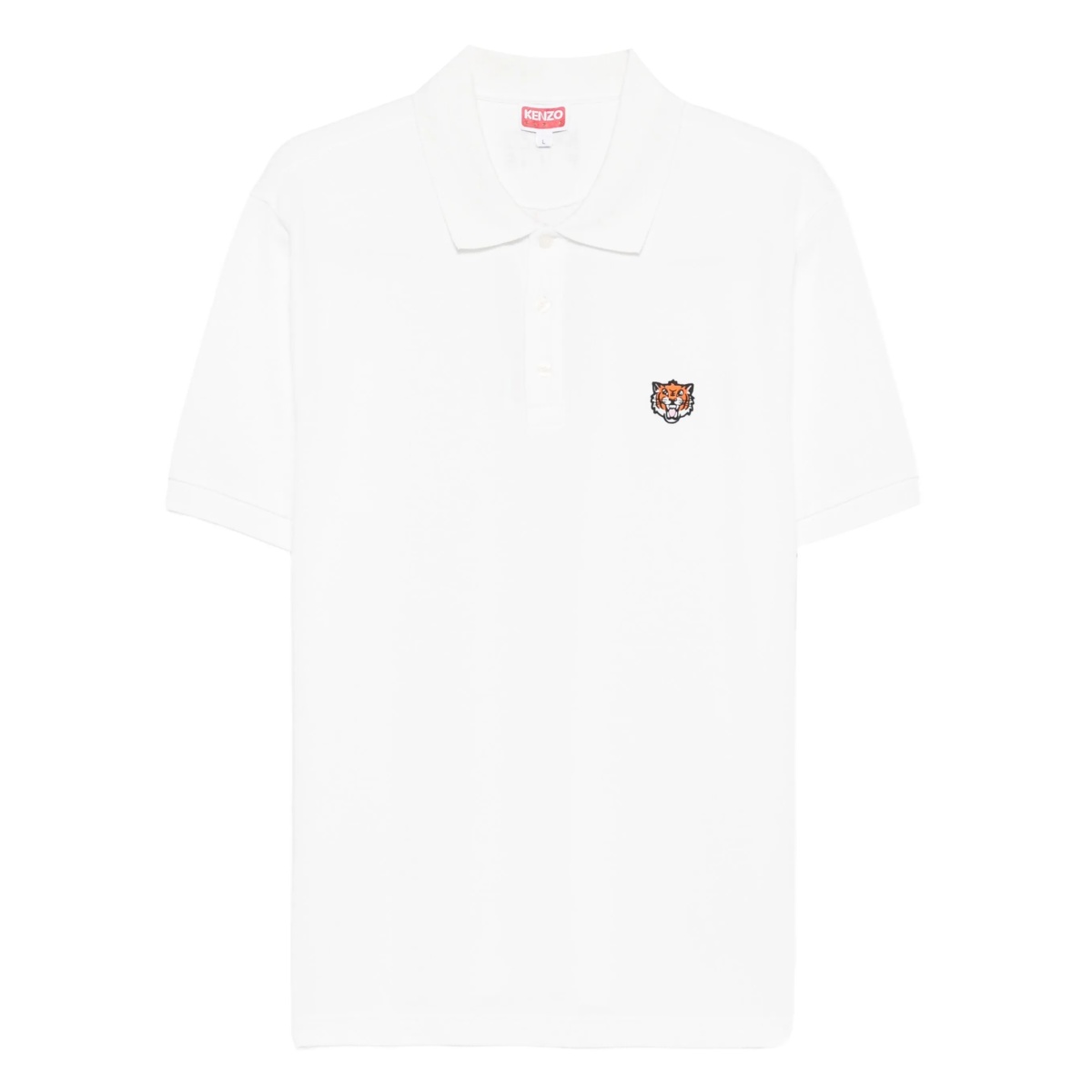 tiger-embroidered polo shirt