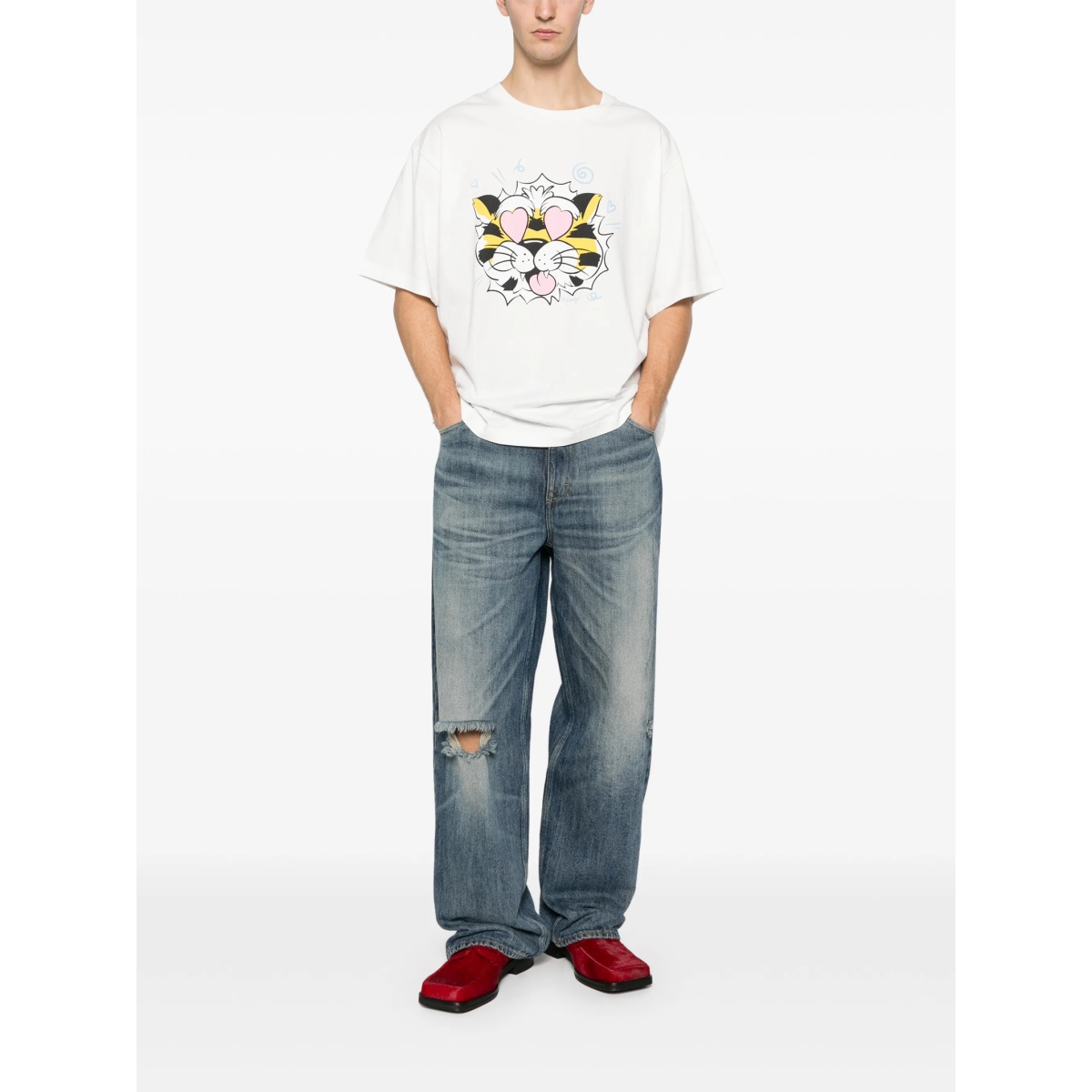 tiger-print T-shirt - Img 2