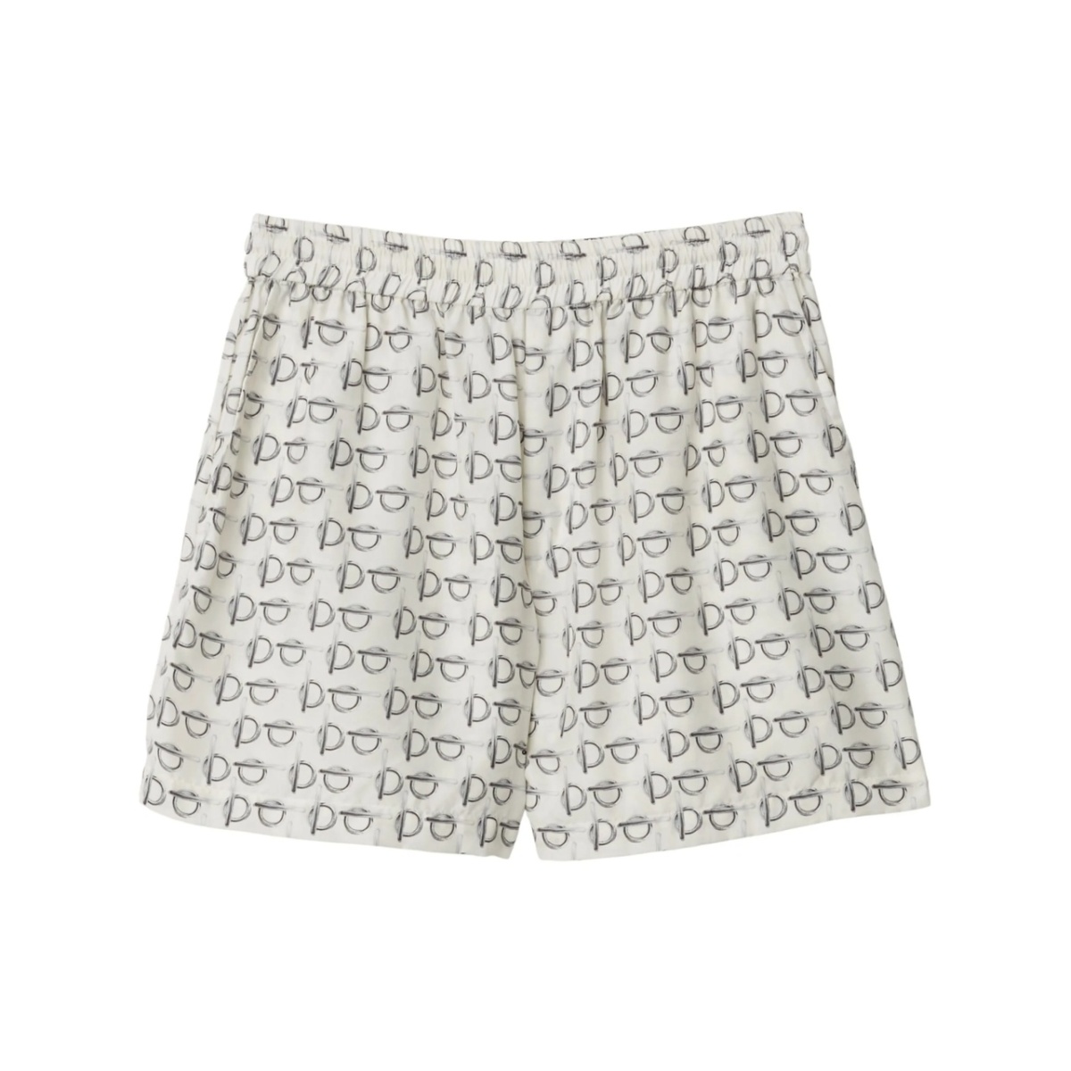 toggle-print silk shorts