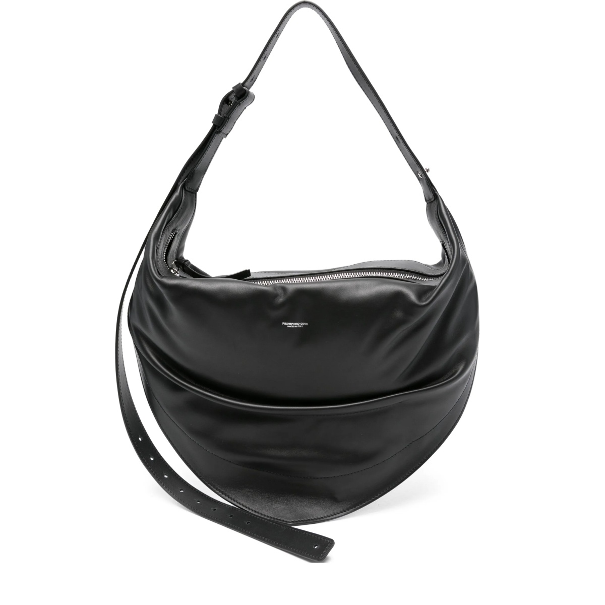 Tortellino leather shoulder bag