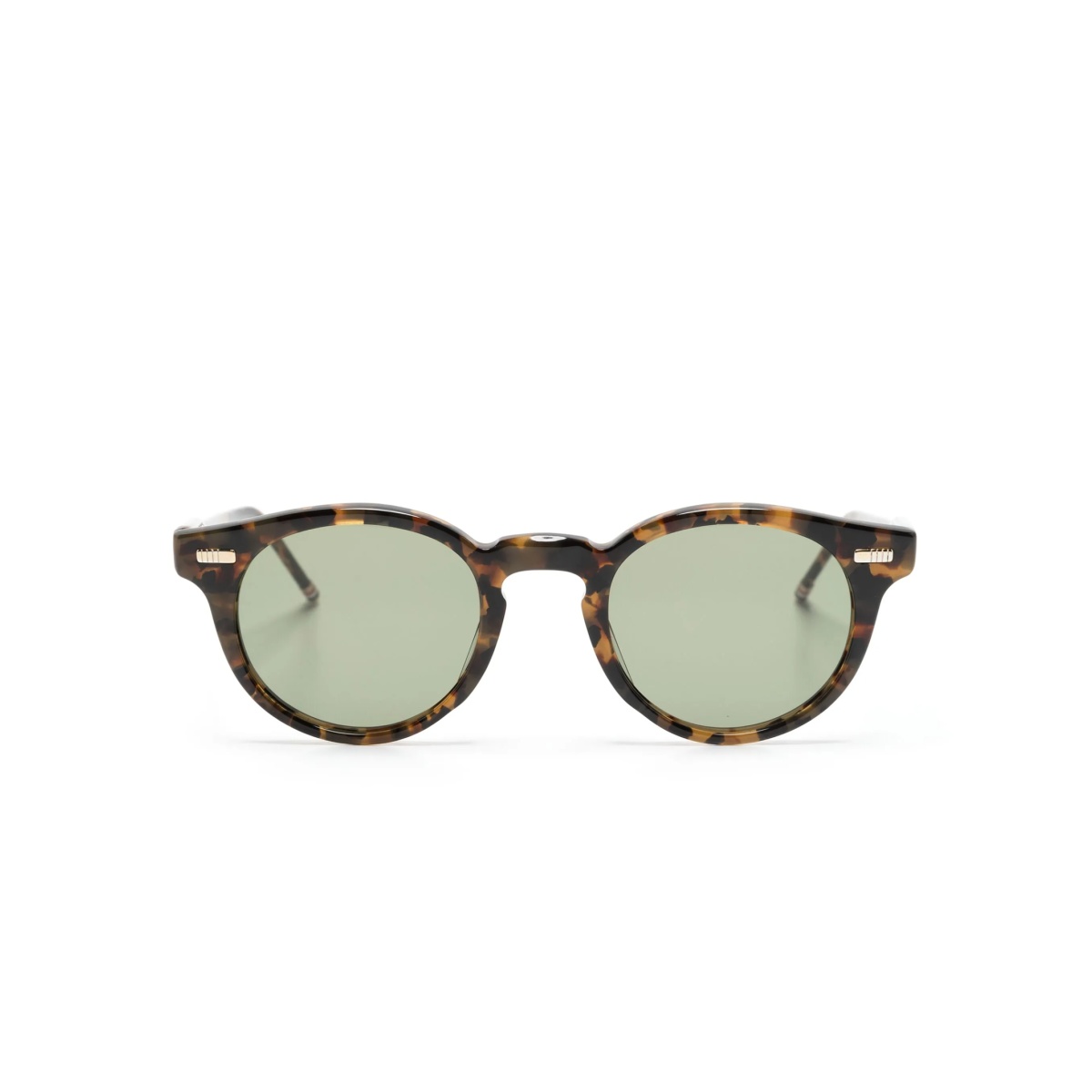 tortoiseshell round-frame sunglasses
