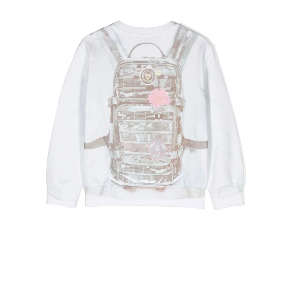 trompe l'oeil print sweater - Img 2