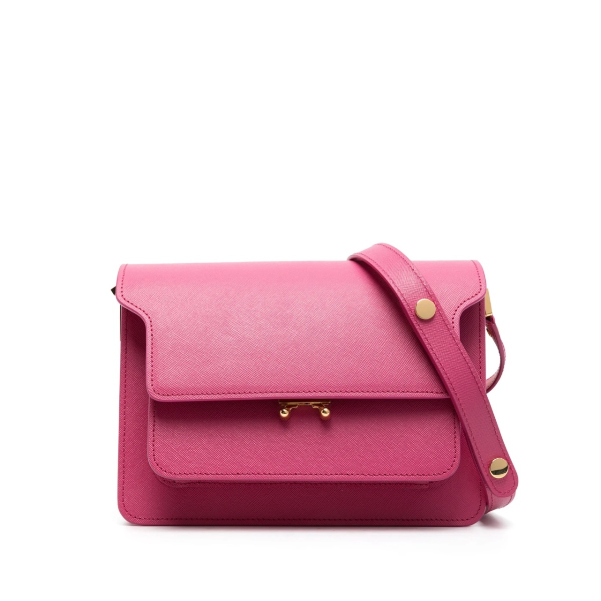 Trunk leather crossbody bag