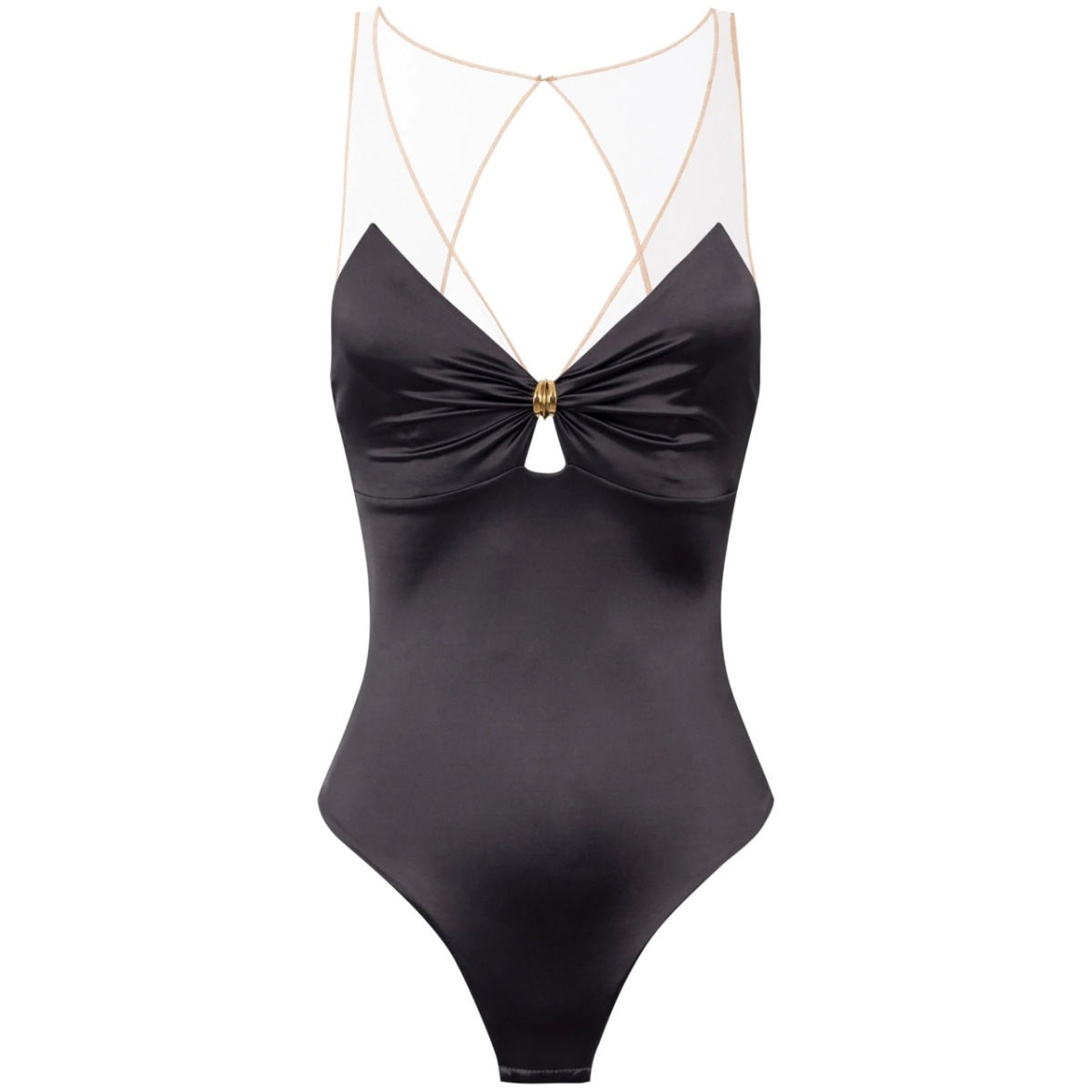 tulle detailing bodysuit