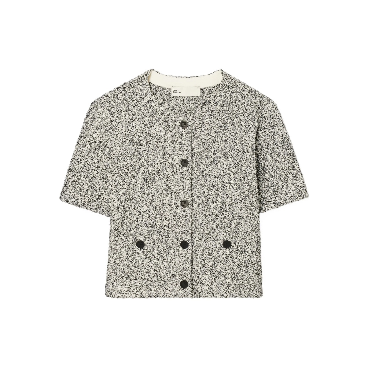 tweed button cardigan