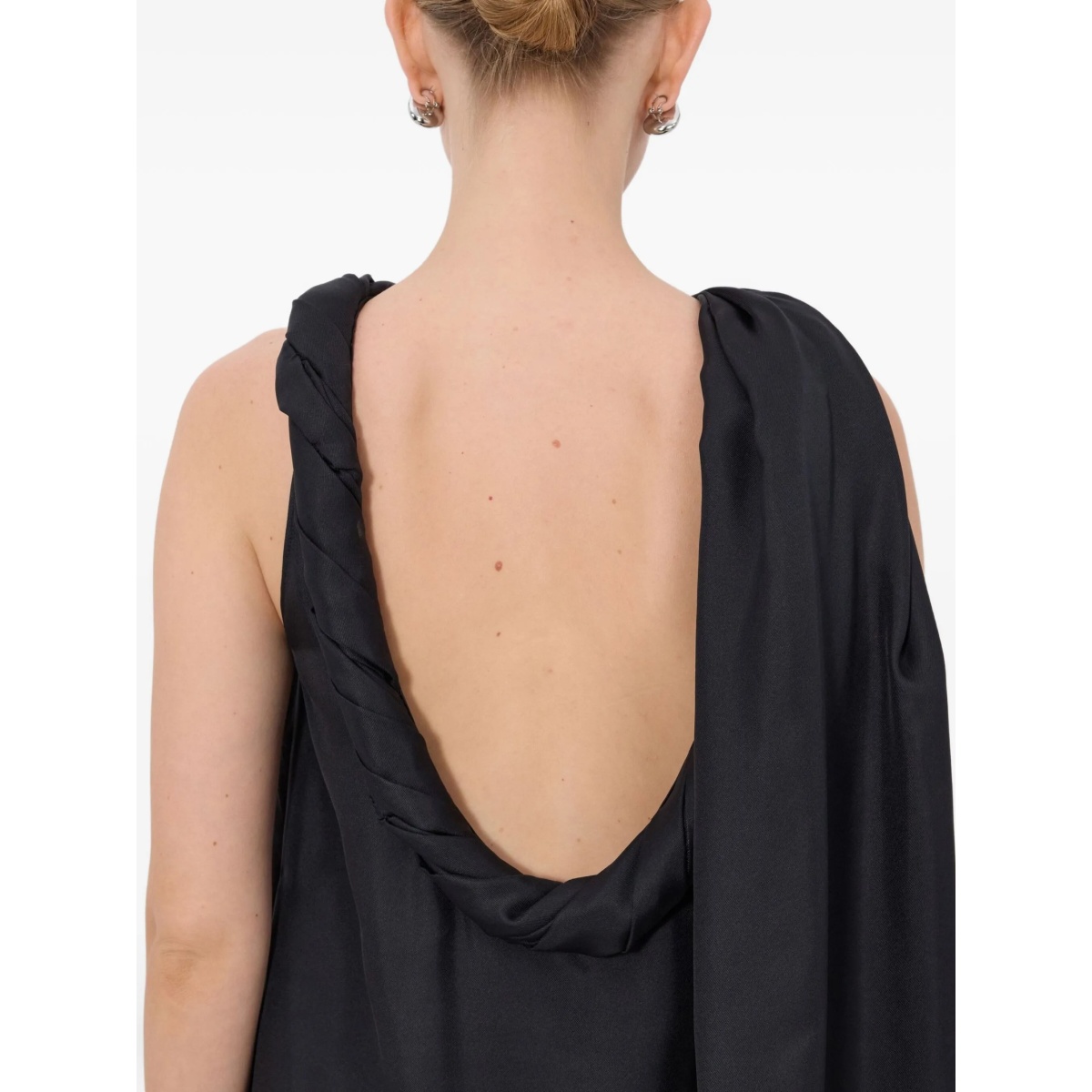 twisted-collar midi dress - Img 5