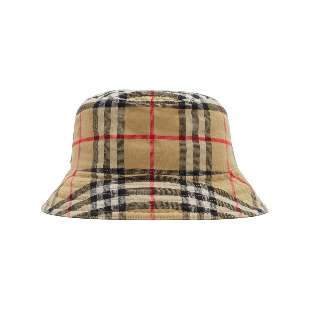 Vintage Check cotton bucket hat