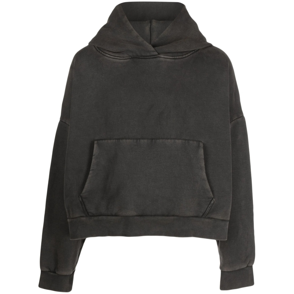 washed drop-shoulder hoodie