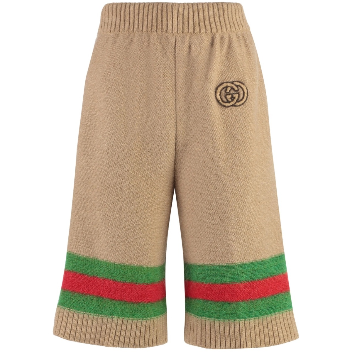 Web stripe-jacquard shorts