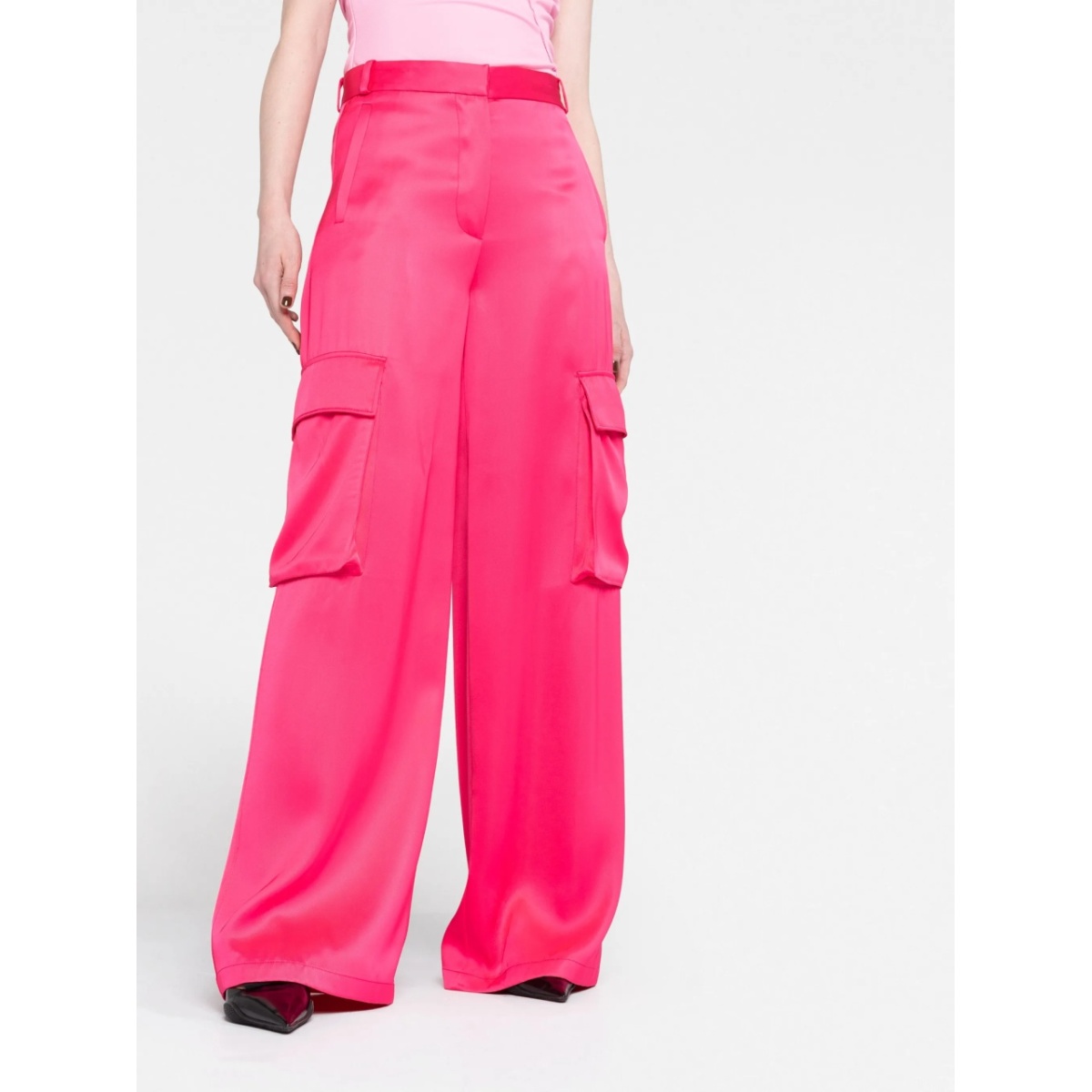 wide-leg cargo trousers - Img 5
