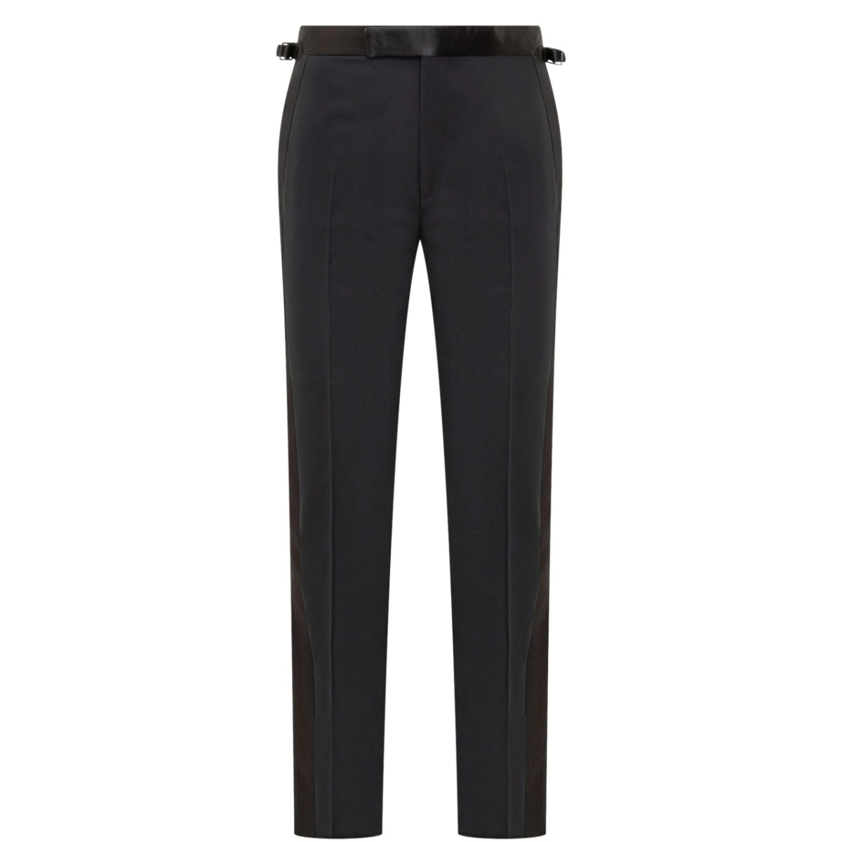 wool tapered trousers