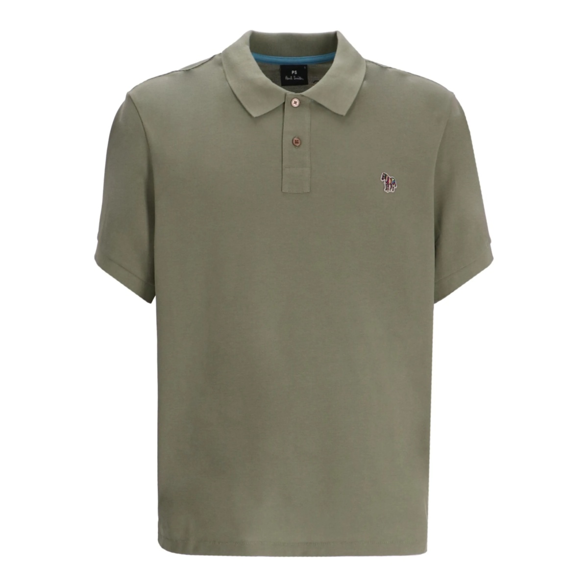 zebra-patch polo shirt