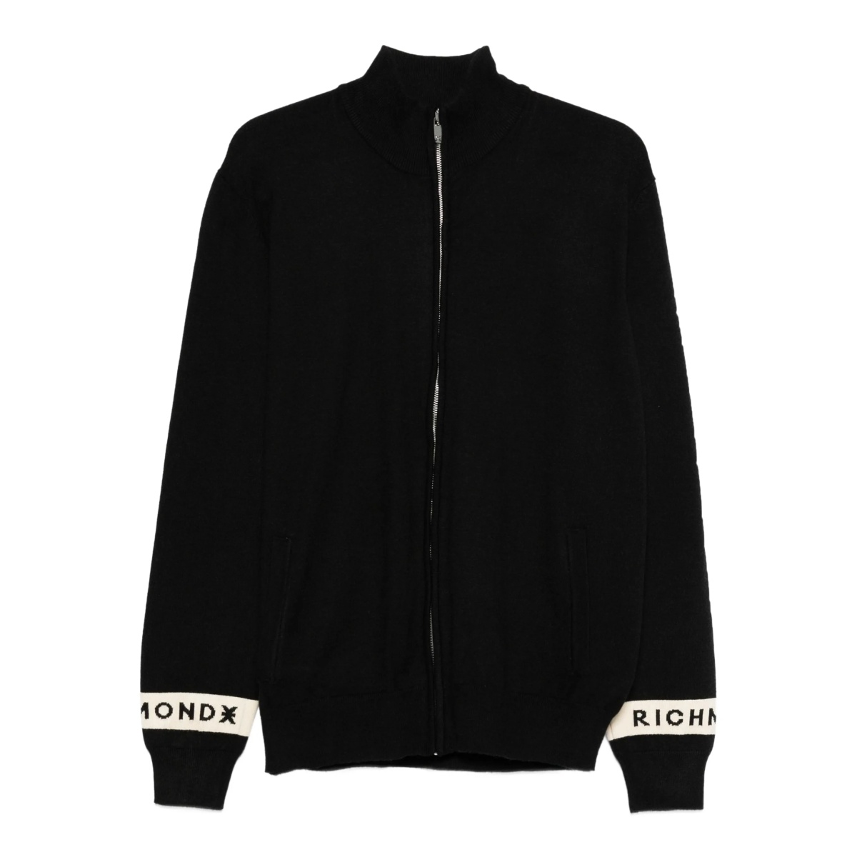zip-front logo-detail sweater