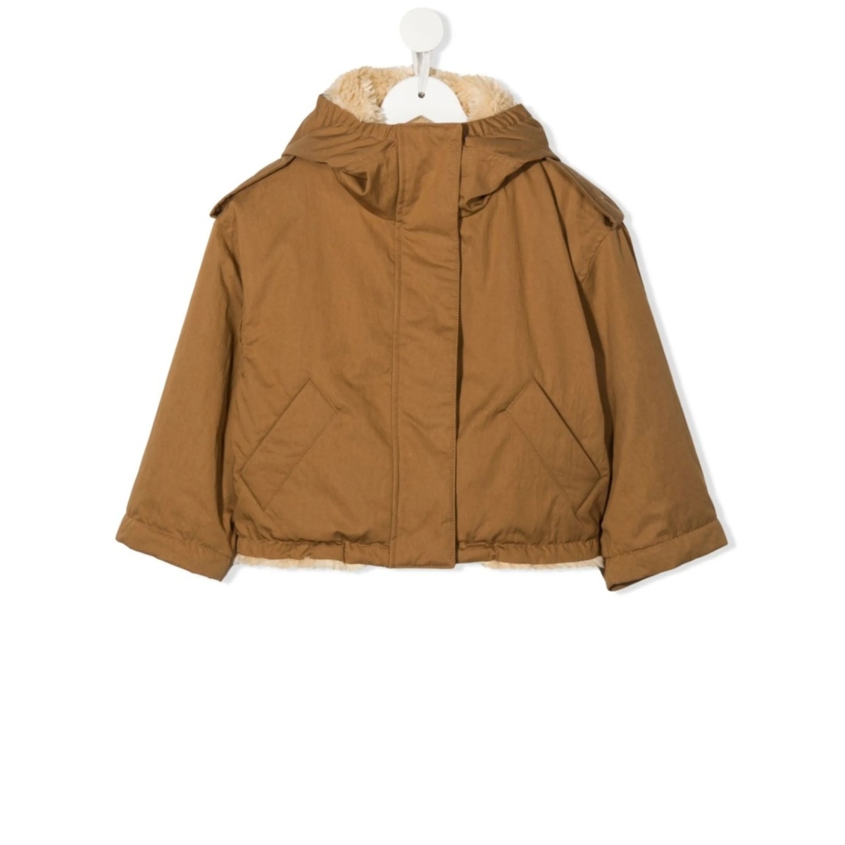 zip-up hooded jacket