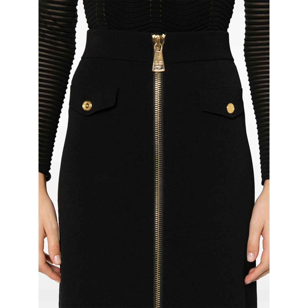zip-up midi skirt - Img 5