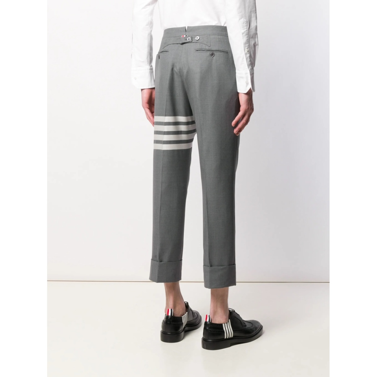 4-Bar plain weave suiting trousers - Img 4
