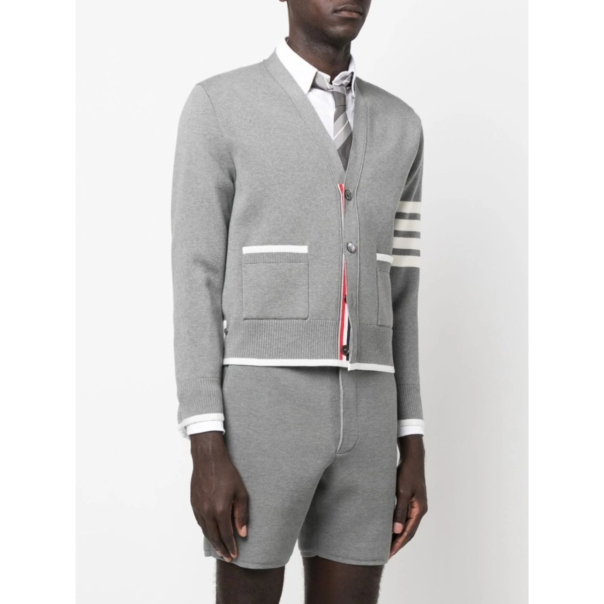 4-Bar striped cardigan - Img 3
