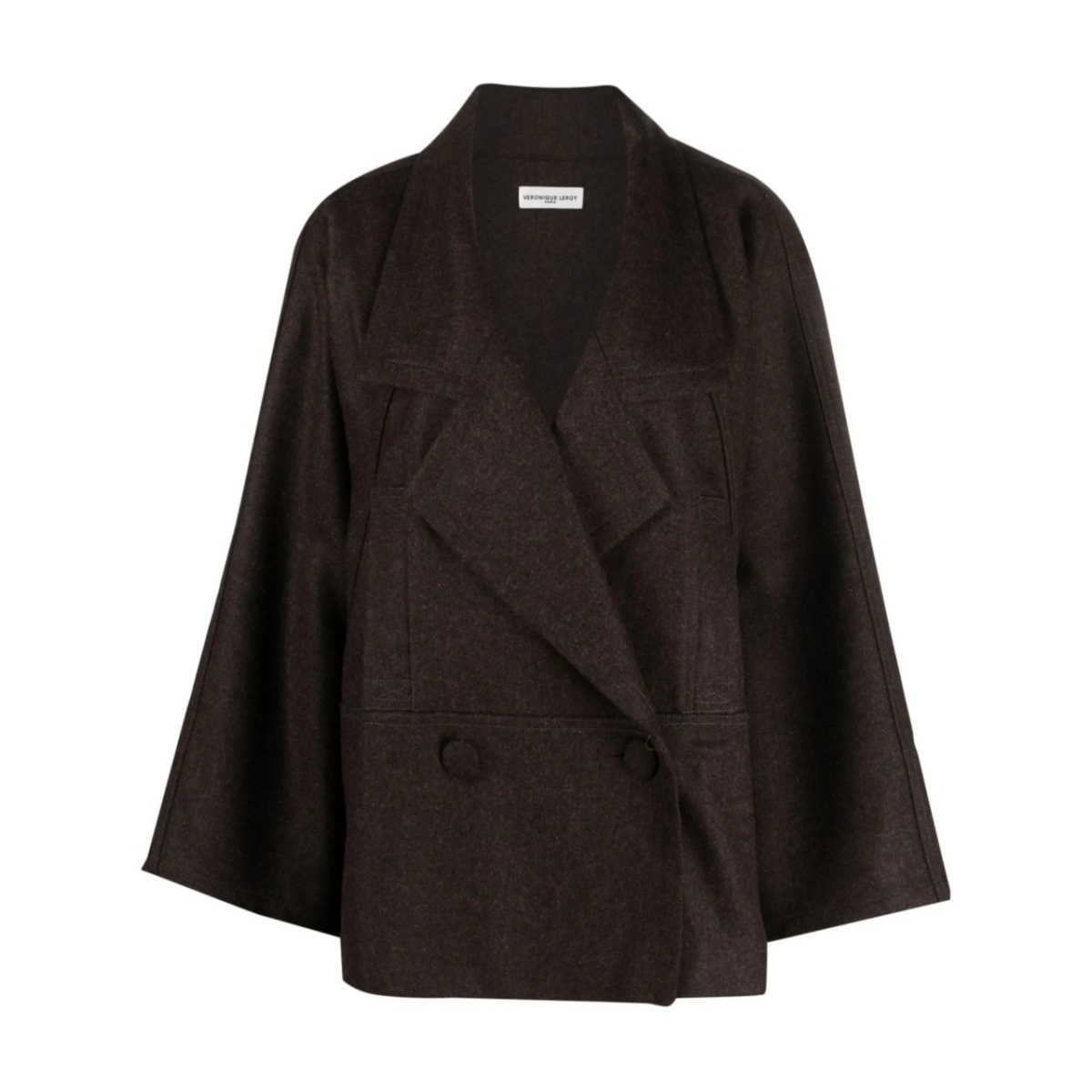 A-line double-breasted blazer