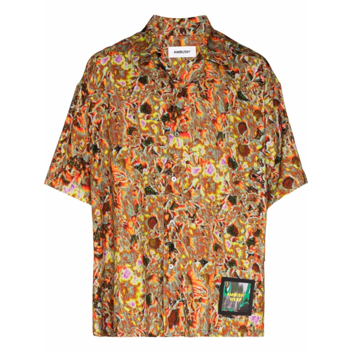 abstract-print shirt