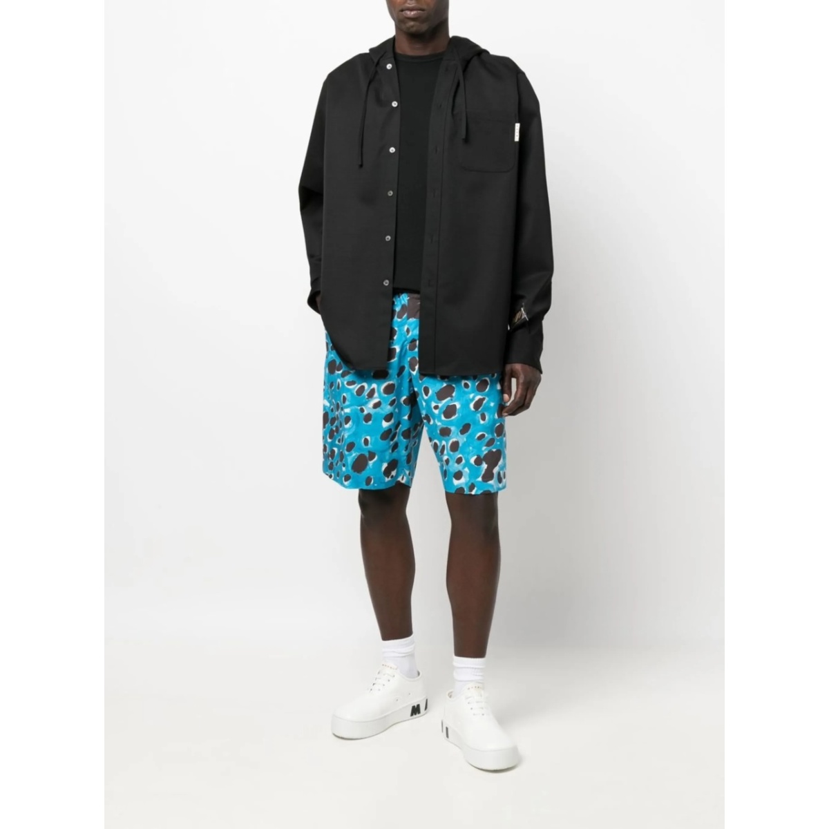 all-over leopard-print shorts - Img 2