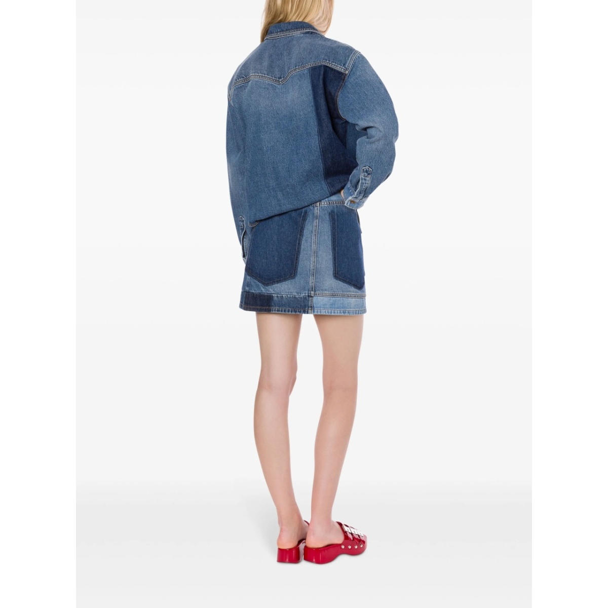 asymmetric denim skirt - Img 3