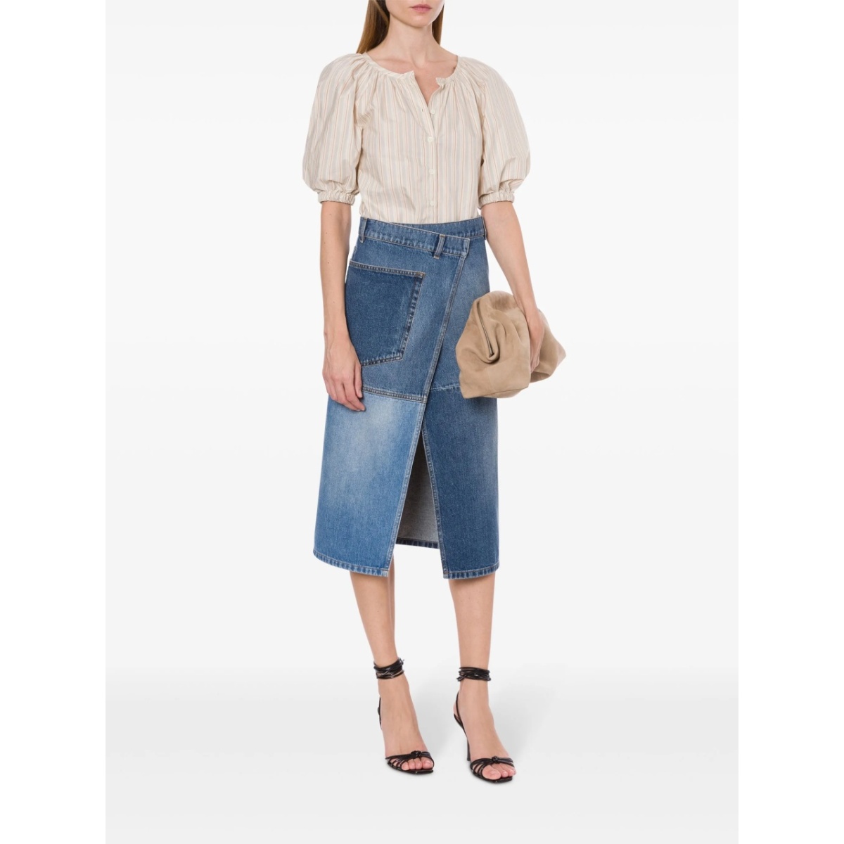 asymmetric denim skirt - Img 2