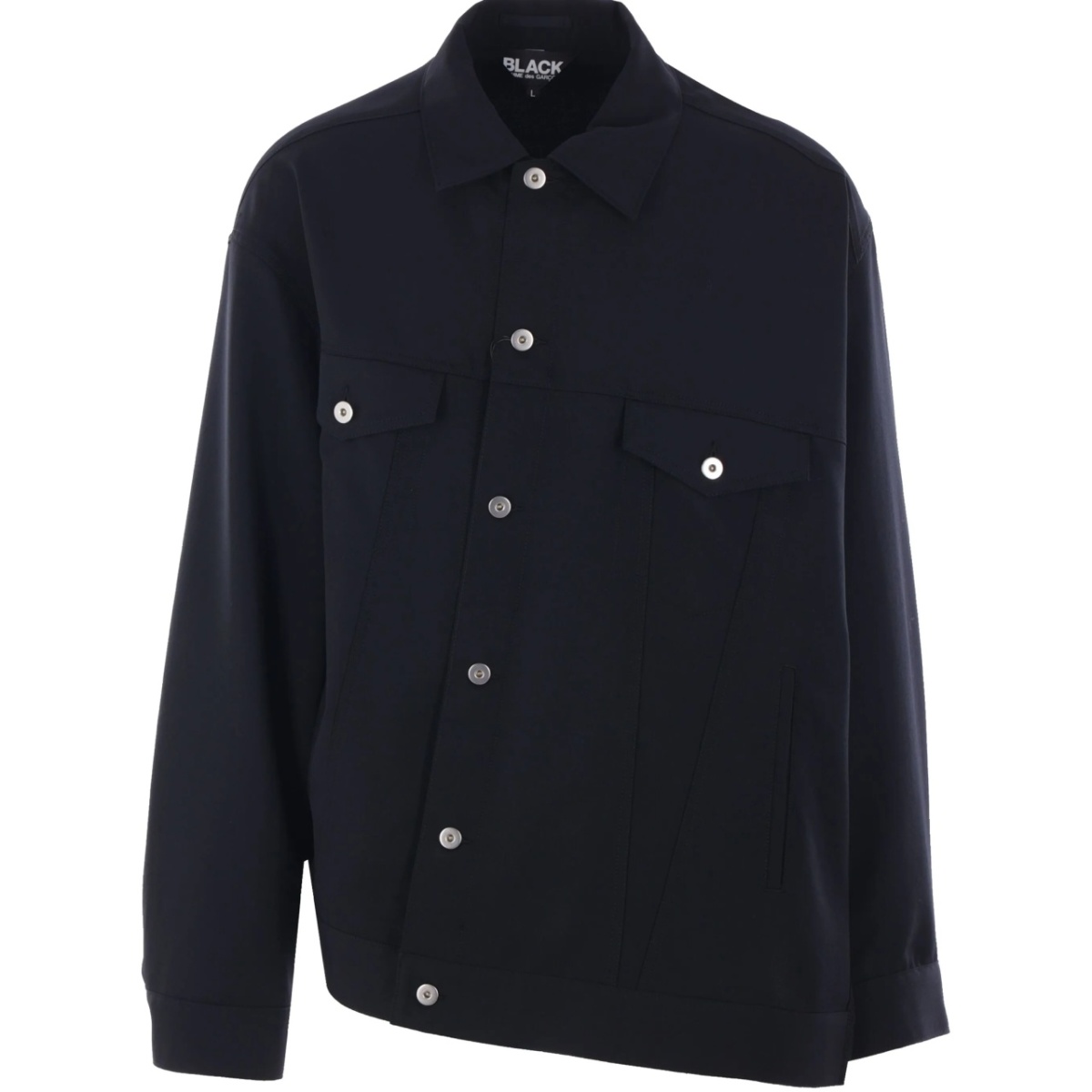 asymmetric gabardine jacket