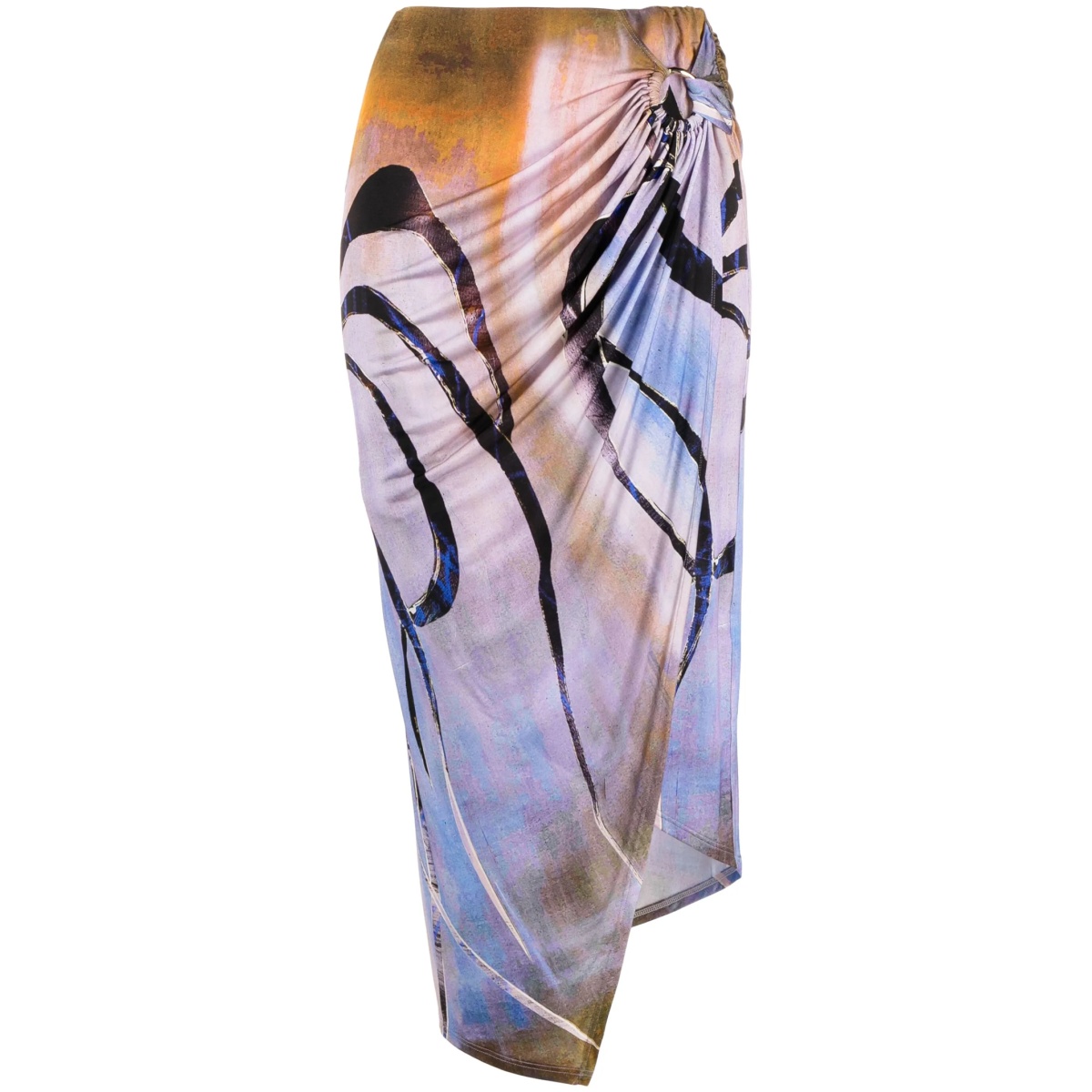 asymmetric midi skirt