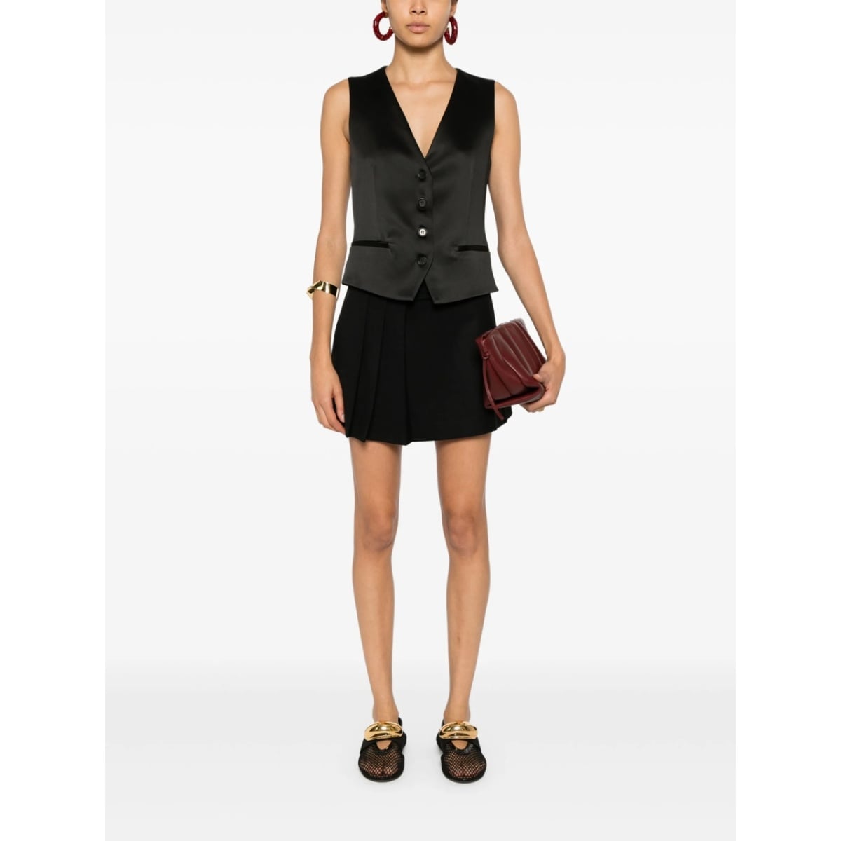 asymmetric pleated miniskirt - Img 2