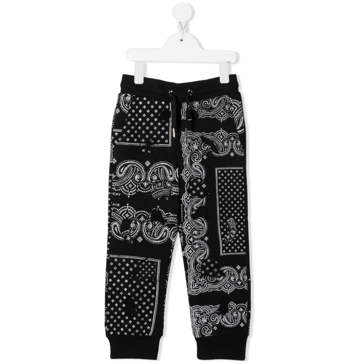 bandana-print tapered trousers