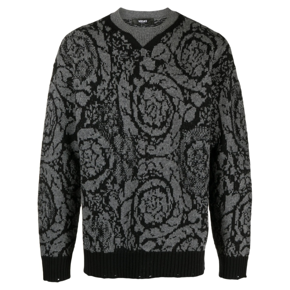 Barocco-intarsia wool jumper