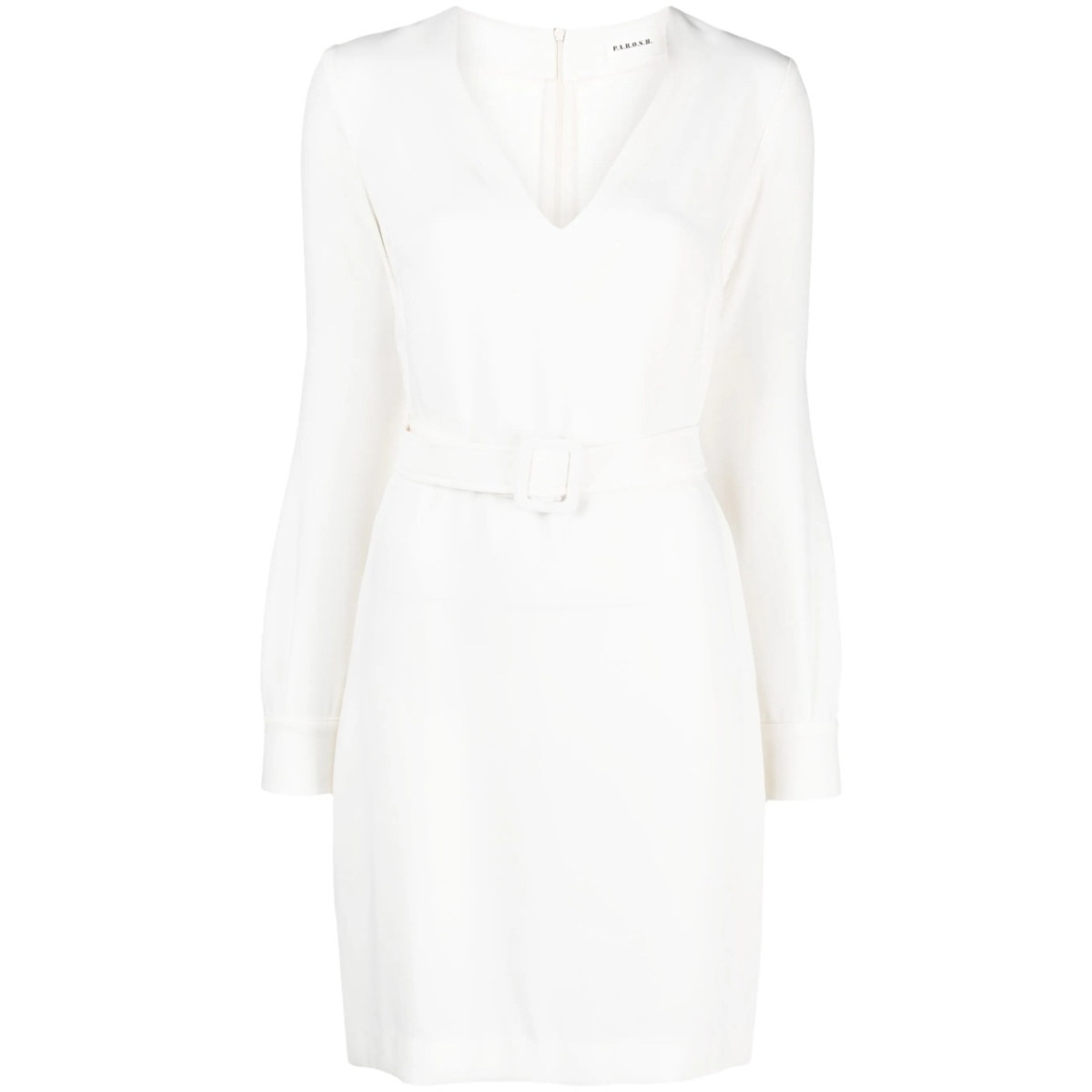belted V-neck minidress