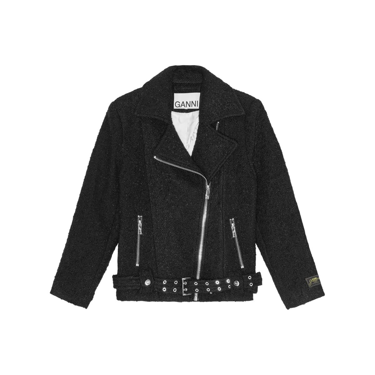 bouclé biker jacket