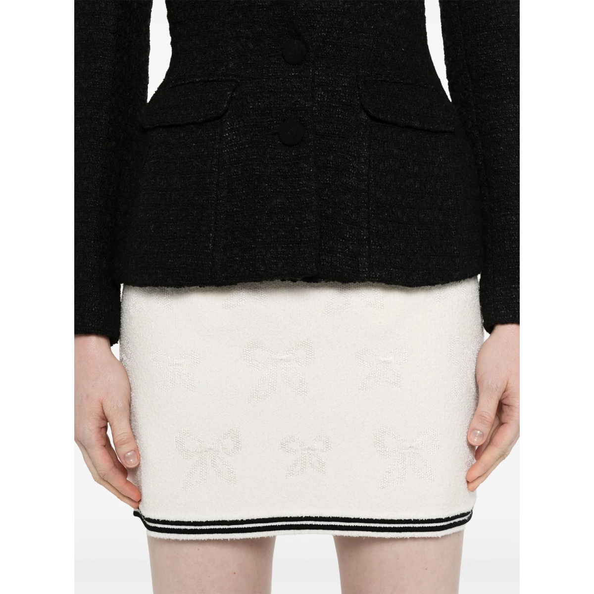 bow-jacquard mini skirt - Img 5
