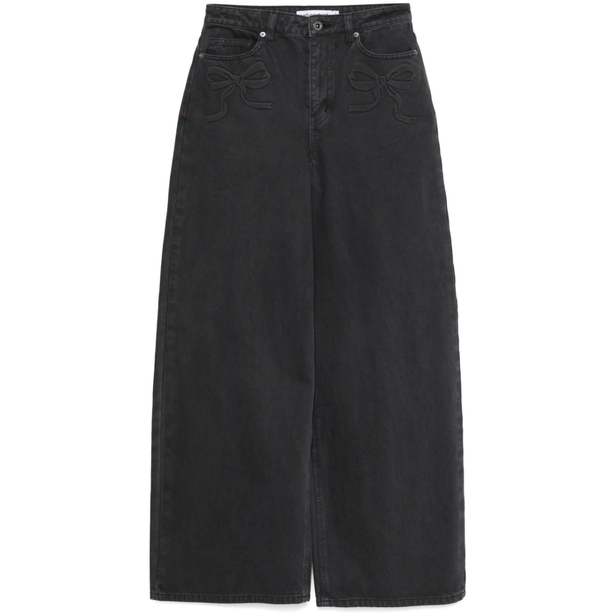 bow-motif jeans